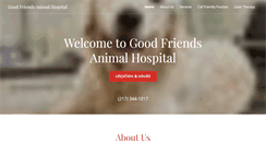 Desktop Screenshot of goodfriendsanimal.com