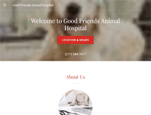 Tablet Screenshot of goodfriendsanimal.com